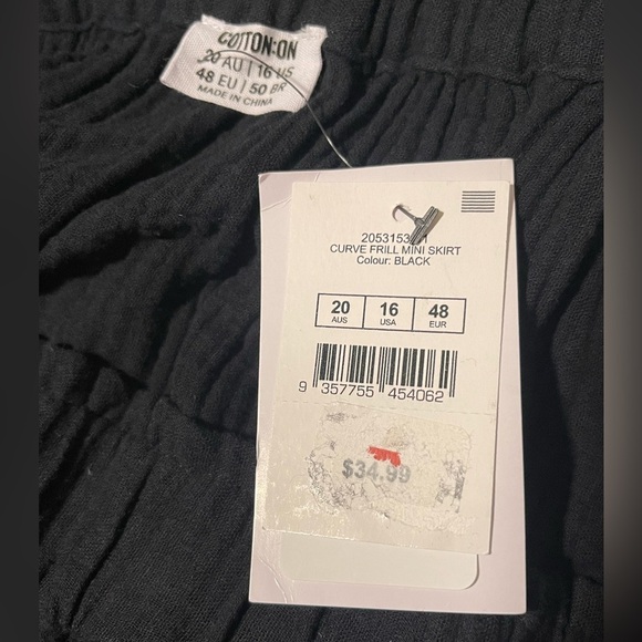 Cotton On Curve Frill Mini Skirt NWT - Picture 5 of 5